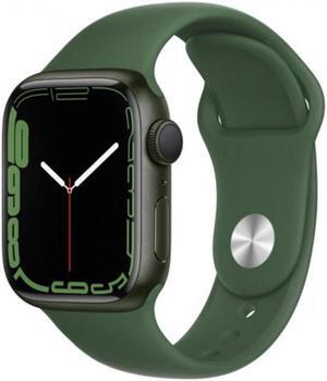 Apple Watch Series 7 45mm (GPS Only) 32GB - Aluminum Green + Clover Sport Band