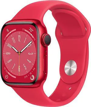 Apple Watch Series 8 41mm (GPS Only) 32GB - Aluminum Red + Red Sport Band S/M