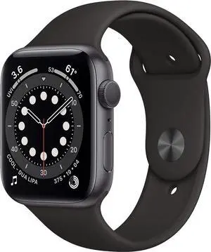 Apple Watch Series 6 (GPS Only) 44mm 32GB - Aluminum Space Gray + Black Band