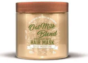 Aveeno Farm-Fresh Oat Milk Overnight Hair Mask - Hydrating Treatment with Oat Extract & Almond Milk for Dry, Damaged, Color-Treated Hair