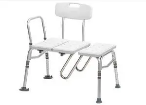 Drive Medical Splash Defense Senior Shower Transfer Bench with Curtain Guard