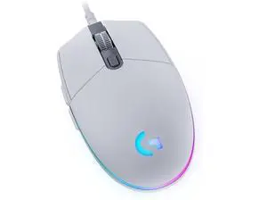 Logitech G203 Wired Gaming Mouse | 8,000 DPI, LIGHTSYNC RGB, 6 Programmable Buttons  PC/Mac Compatible  White  Grade A