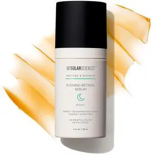 MDSolarSciences Evening Retinol Serum, Encapsulated Retinol Helps Restore Radiance & Brightness While Reducing Fine Lines & Wrinkles, 1 oz
