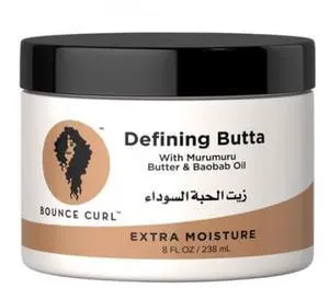 Bounce Curl Defining Butta with Murumuru Butter & Baobab Oil, Moisturizing Butter Cream for Wash & Go's or Twist-Outs, Extra Moisture, 8 fl oz