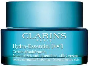 Clarins Hydra-Essentiel Silky Cream|Intensely Hydrating Moisturizer|60 Seconds to Plumper Skin*|Nourishes, Comforts and Softens|Double Dose Hyaluronic Acid|Normal-Dry Skin|1.7 Ounces