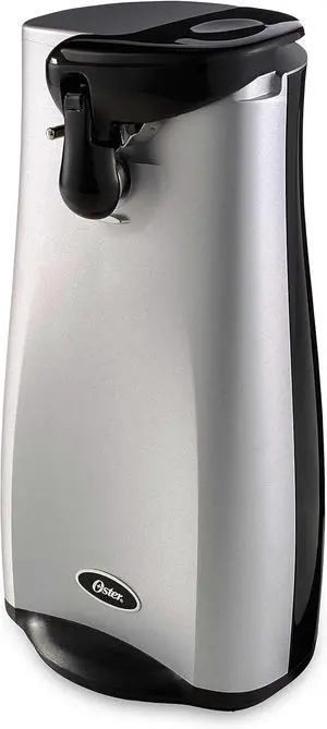 Oster Electric Can Opener with Knife Sharpener, Stainless Steel