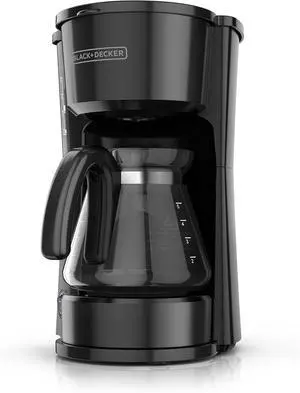 BLACK+DECKER CM0755BZ 4-in-1 5-Cup* Station Coffeemaker, Black, 5 Cup