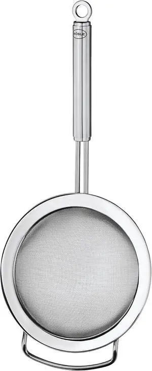 Rösle 95260 Stainless Steel Round Handle Kitchen Strainer, Fine Mesh, Sifter 7.9 Inch