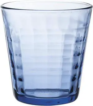Duralex 1033BC04/4 Made in France Prisme Marine Glass Tumbler Drinking Glasses, 9.63 ounce - Set of 4, Marine Blue