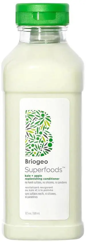 Briogeo Superfoods Kale + Apple Replenishing Conditioner, Supports Healthy, Balanced Hair and Scalp, Conditioner for All Hair Types and Textures, Enhances Shine, Vegan, Cruelty-Free,