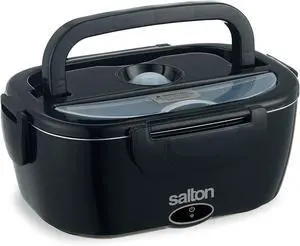 Salton Electric Lunchbox Food Heater 3-in-1 Portable Food Warmer for Car & Home, 1.5L Heated Lunch Box with Fork & Spoon (SP2111)