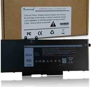 4GVMP laptop battery replacement suitable for Dell Latitude 5400 5500 Precision 3540 3550 7590 7591 7791 2-in-1 series RF7WM X77XY C5GV2 9JRYT MCV1G 1V1XF R8D7N 4-battery 7.6V 68Wh