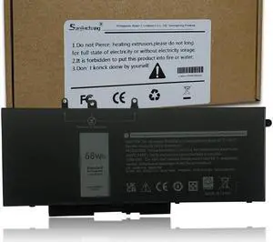 68Wh GJKNX Battery Replacement for Dell Latitude 5480 5580 5280 5288 5488 5590 5591 5490 5491 5495 E5480 E5580 E5490 E5590 Precision 15 3520 3530 Series GD1JP DY9NT 5YHR4 451-BBZG 7.6V 4-Cell