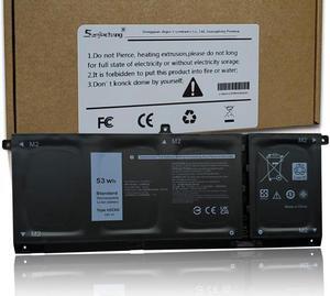 53Wh H5CKD Battery for Replacement Latitude 3410 3510 Vostro 5300 5301 5401 5501 5402 Inspiron 5300 5401 5408 5409 5501 5508 5400 5406 5509 7405 7300 7500 7306 7405 7506 2-in-1 Silver Edition 7T8CD