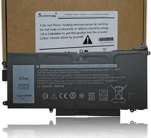 K5XWW Battery Replacement for Dell Latitude 7389 Latitude 7390 Latitude 12 5000 5289 2-in-1 L3180 E5289 P29S001 P29S002 Series Laptop 451-BBZC 6CYH6 71TG4 725KY N18GG CFX97 7.6V 60Wh 4Cell