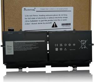 51Wh 52TWH Laptop Battery Replacement for Dell XPS 13 7390 2-in-1 Series Notebook P103G P103G001 P103G002 MM6M8 0MM6M8 XX3T7 0XX3T7 7.6V 4Cell