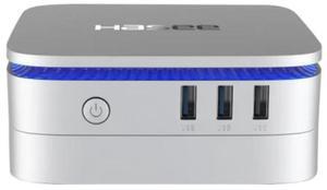 Hasee M6 (Intel, Dual-Screen 4K, WiFi), Mini PC, Intel Celeron N5095 2.9GHz 4-Core, 8G LPDDR4 RAM, 256G M.2 NVMe PCIe SSD, 2 x HDMI 4K UHD with HDMI Cable, Blue Backlit, 5G Wifi, BT,Win11,Lunar Silver