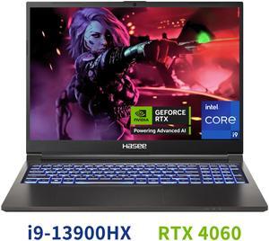 Hasee TX (16'', i9-13900HX, RTX4060), Gaming Laptop, i9-13900HX 5.4GHz, 16G DDR5 5600MHz RAM, 1T NVMe PCIe4.0 SSD, RTX4060 8G GDDR6, 16'' 2.5K 165Hz IPS Display, RGB KB,WF6,BT5.2,Win11,BlackHole Black