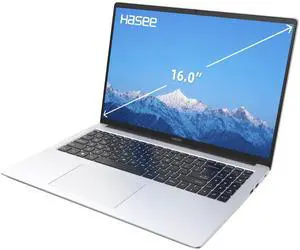 Hasee X6-16.0 Gaming laptop Intel core i5-12450H (4.4GHz), 16G DDR4 RAM, 512G PCIe4.0 SSD, Backlit KB, privacy-protected camera, Windows 11, WIFI6, BT5.2, Silvery
