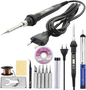 New Black 80W LCD Digital Display Temperature Adjustable 220V / 110V Electric Soldering Iron Welding Repair Tool Kit