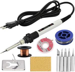 Temperature Adjustable 80W Electric Soldering Iron 220V Solder Station With Welding Iron Tips Tin Soldering Iron Electric Tools