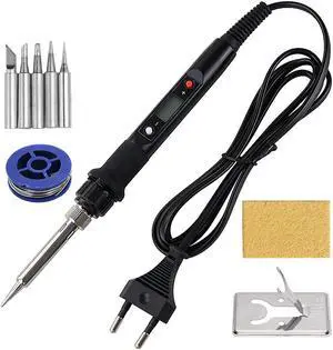 80W Soldering Iron Adjustable Temperature Electric Iron LCD Digital Display Welding Repair Lead-free 220V / 110V Solder Station 10" Length