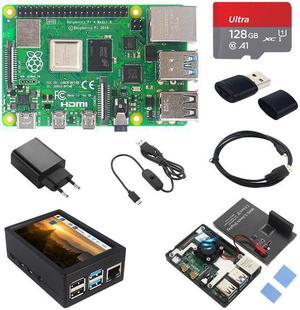 Raspberry Pi 4 Model B 8GB  50FPS Touch Screen  Case Fan Heatsinks  Power Adapter  128 GB TF Card for Pi 4