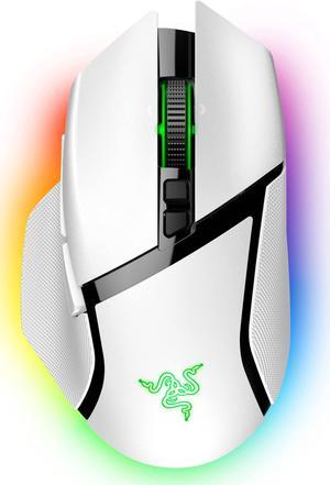 Razer Basilisk V3 Pro Customizable Wireless Gaming Mouse: Fast Optical Switches Gen-3 - HyperScroll Tilt Wheel - Chroma RGB - 11 Programmable Buttons - Focus Pro 30K Optical Sensor - White