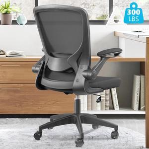 Ergonomic Office Chair, Breathable Mesh Desk Chair, Lumbar Support Computer Chair with Wheels and Flip-up Arms, Swivel Task Chair, Adjustable Height Home Gaming Chair