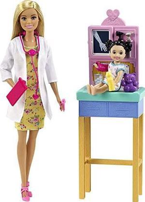 Barbie Pediatrician Playset, Blonde Doll (12-in), With Accessories