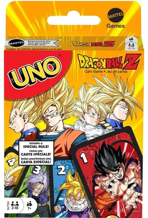 Mattel Games UNO Dragon Ball Z Card Game Japanese Manga Theme Mattel Games UNO Dragon Ball Z Card Game Japanese Manga Theme
