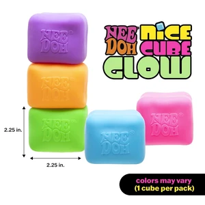 Schylling NeeDoh Nice Cube Glow - Super Solid Glow in The Dark Squish Sensory Toy Schylling NeeDoh Nice Cube Glow - Super Solid Glow in The Dark Squish Sensory Toy
