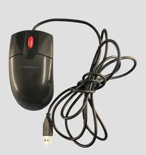 Lenovo Wired USB Mouse, 3 button, Scroll Wheel MO28UO