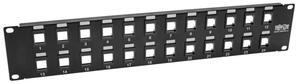 Tripp Lite 24-Port Keystone Blank Patch Panel RJ45 USB HDMI Cat5/6 2URM N062-024-KJ