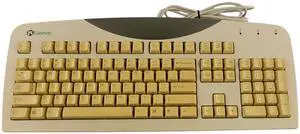 Vintage Gateway NCR SK-9921 PS/2 QWERTY Keyboard Off-White