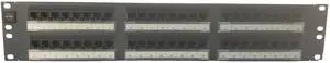 Molex 48-Port Cat5E UTP Unshielded Patch Panel for 19-Inch Wall Mount Or Rackmount Ethernet Network 2U Black