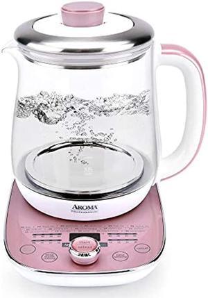 Aroma Professional AWK-701 16-in-1 Nutri-Water, Green, Fruit, Flower Tea, Coffee, Multi-Use Kettle, Delay Timer, 1.5L, Pink