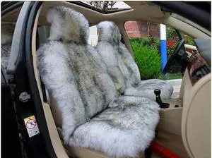 2pcs Genuine Australian Fur Car Seat Covers For Car Sheepskin Car  Seat Cover UNIVERSAL FIT SINGLE FRONT HARMLESS