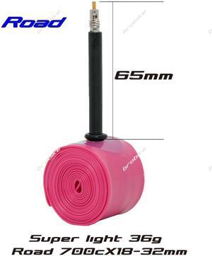 brobike RideNow Ultralight Road Bicycle TPU Inner Tube 700C Bike Tire - Super Light 65mm French Valve, Small Pink Cycling Accessory