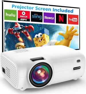  Mini Projector with Android TV, DLP and Rechargeable Battery,  WiMiUS Pico Pocket Portable Projector with WiFi Bluetooth, 360°Speaker,  1080P Support, Wireless Smart Outdoor Projector for Phone/HDMI/USB :  Electronics