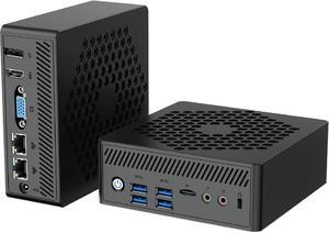 NEOSMAY Fanless Thin Client 12th Gen Celeron N100 max 3.4GHz 8GB DDR4 RAM 256GB NVME SSD(upgradable) Dual Gigabit Ethernet WiFi 6 BT 5.2 4k Triple Display 4xUSB3.0 UHD Graphics mini pc desktops Small