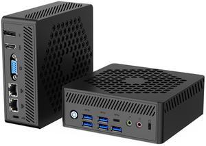 NEOSMAY Fanless Mini PC With Type-C DC in(Support PD Function),Twin Lake Celeron N150 max 3.6GHz,16GB DDR4 RAM 512GB SATA SSD,2 x1000mbps RJ45 LAN,WiFi 6,BT5.2,DP+HD+VGA Triple Display,Type-C,5xUSB3.2