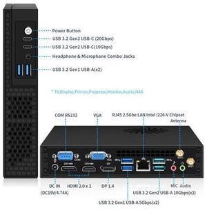 NEOSMAY Desktop Computer Tower for Intel 13th Gen Core i5-13400T up to 4.4 GHz, 32GB Dual DDR4 RAM 512GB NVME SSD 1TB 2.5'' HDD Mini PC,Quad 2*HD+DP+VGA 4K Display,2X Type C,8X USB,2.5Gbe i226 LAN