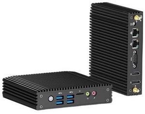 NEOSMAY Fanless Mini PC Desktop Tower Computer Pfsense Firewall Router Micro Appliance,for Intel 12th N100 Dual Gigabit Ethernet,16GB DDR4 RAM 512GB SATA SSD,Dual Display HD&DP, COM232, 4*USB3.0