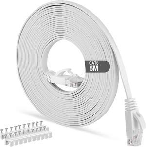 Apiemo Cat6 Ethernet Cable Long Internet Cables High-Speed Patch Cord 1Gbps for 250Mhz/s UTP Suitable for Console Router Modem Patch Panel Notebooks Desktop Computers Routers Switches 30m 5m