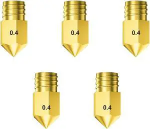 Longer 5pcs 3D Printer lk1 lk4 lk4 pro lk5 pro 3d Copper Mouth Printer Nozzle Compatible with alfawise u20 u30 u30 pro, 5ps