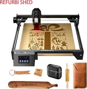 REFURBI LONGER RAY5 Laser Engraver, 40W Laser Engraving Cutting Machine for Metal and Wood, 5w Output Power, 15.7x15.7inch, 3.5-inch Color Touch Screen, Offline Engraving/Cutting