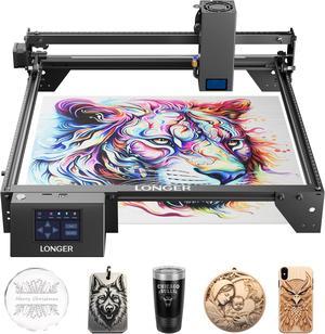 Longer RAY5 Laser Engraver 130W, Higher Accuracy Laser Engraver 20W Output Power, 3.5"Touch Screen APP Offline Control, DIY Engraver Tool for Metal/Glass/Wood, Cutting Area 14.7"x14.7"