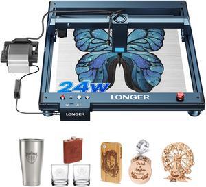 Longer Laser B1 Engraving Machine, 150W DIY Precision Laser Cutter, 24W Laser Engraver with Air Assist, High Speed 36,000mm/min, Capable of Precise Cutting on Wood, Metal, Acrylic, Stainless Steel