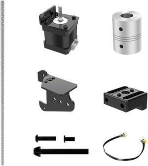 LONGER LK5 PRO Dual Z-Axis Upgrade Kit, including lead screws, metal power holder, and stepper motor, suitable for LK5 PRO/LK5/LK1 3D printer upgrade kit.